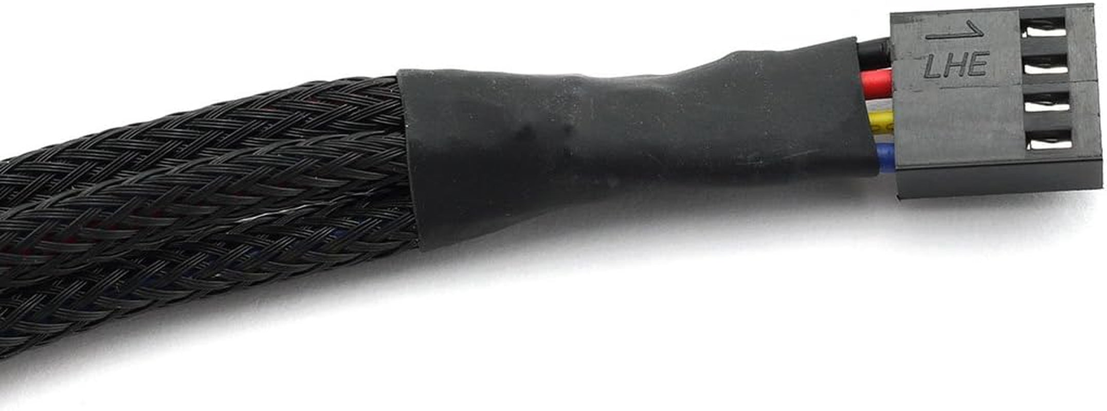 4Pin 1 to 3 Ways PWM Fan Splitter Cable Black Sleeved Fan Power Extension Cable 4Pin Female to 3X 4Pin Male 27Cm/10.5 Inches